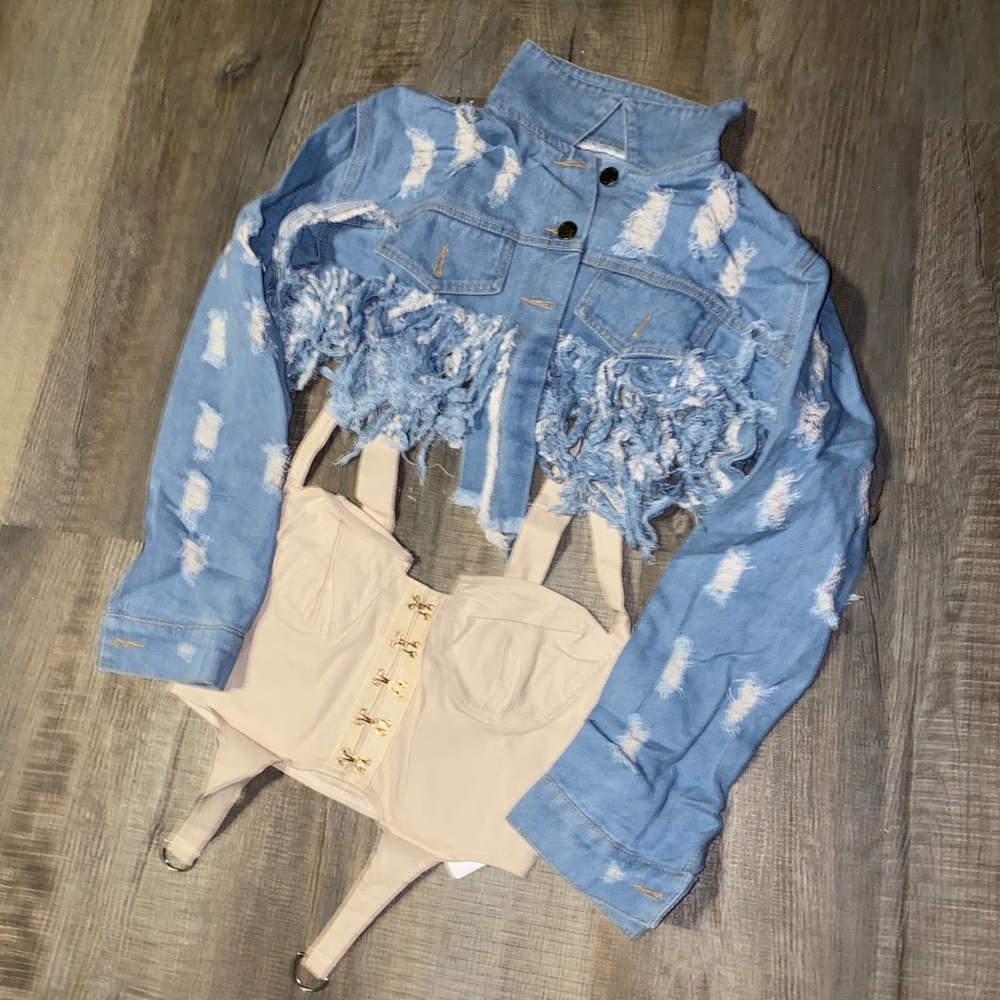 Crop jacket + crop top
